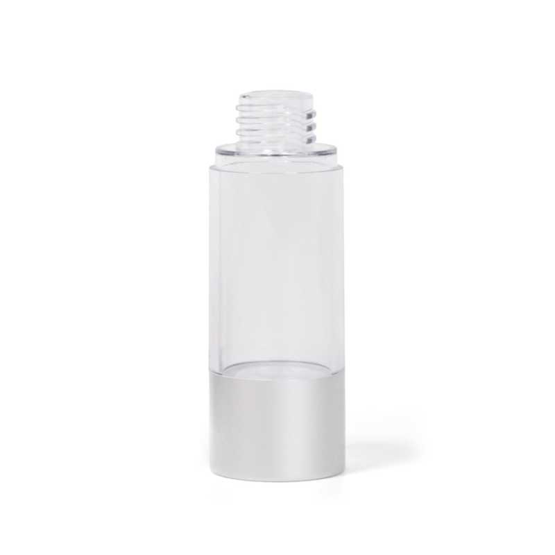 Klare Airless-Flasche mit Silberboden, 30 ml