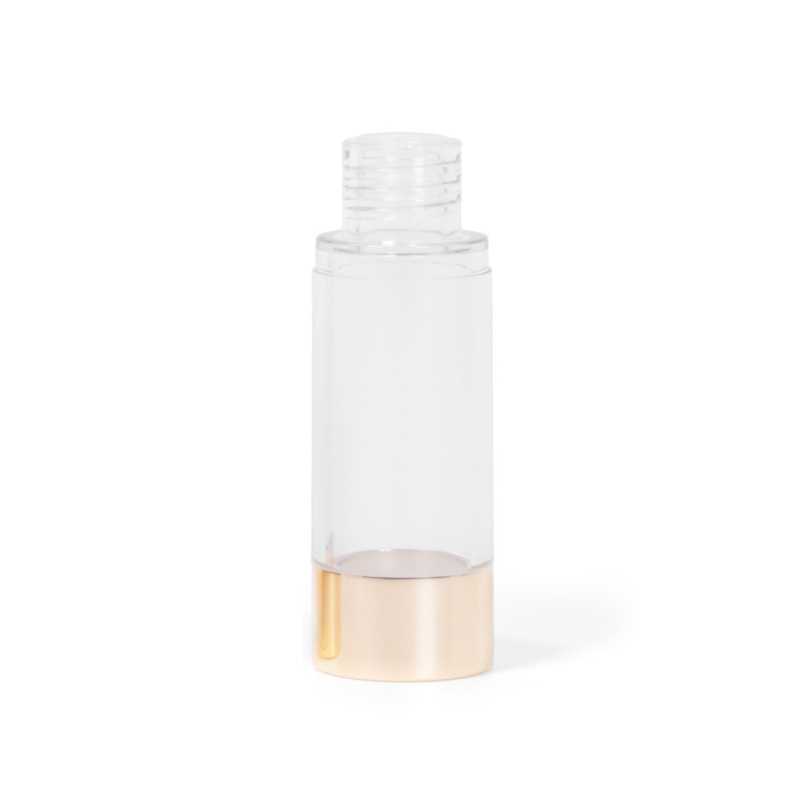 Klare Airless-Flasche, goldener Boden, 15 ml