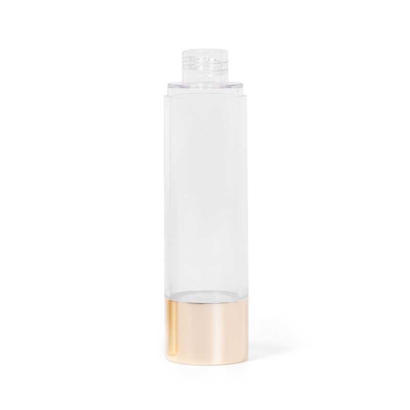Klare Airless-Flasche, goldener Boden, 45 ml