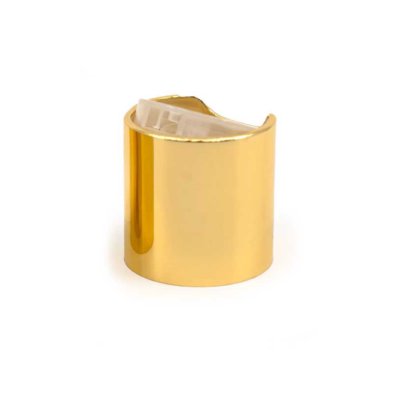 Klarer Kunststoff-Flip-Top mit goldener Aluminiummanschette, 24/410
