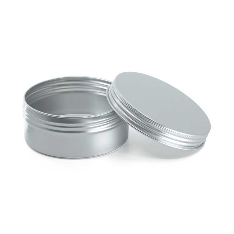 Silberne Aluminiumkanne, 92 mm, 200 ml