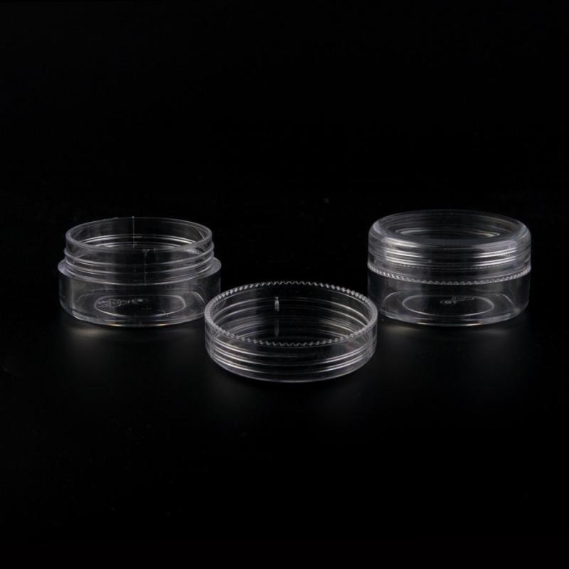 Kosmetiktiegel aus transparentem Kunststoff, 3 ml