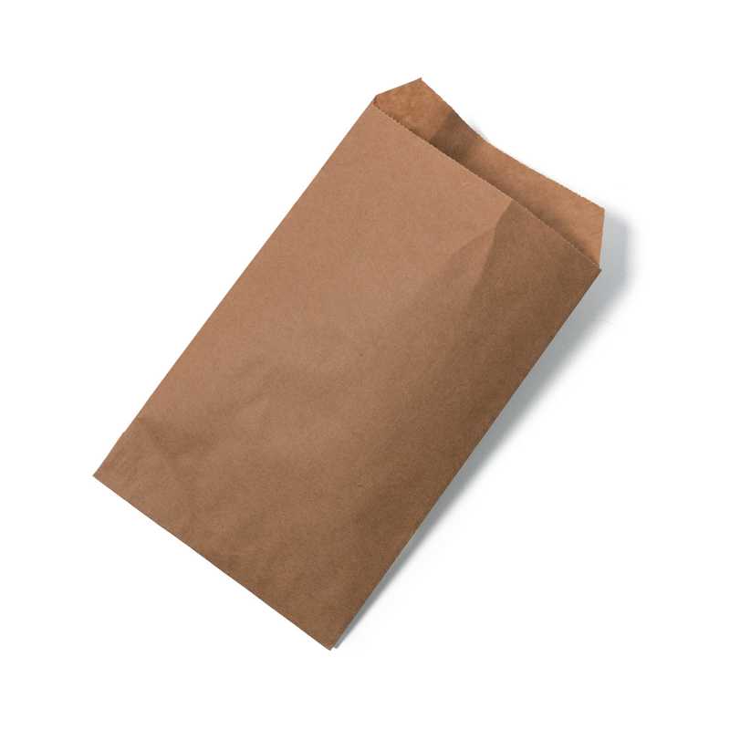 Kraftpapierbeutel, 1 Lage, flach, 11x17 cm