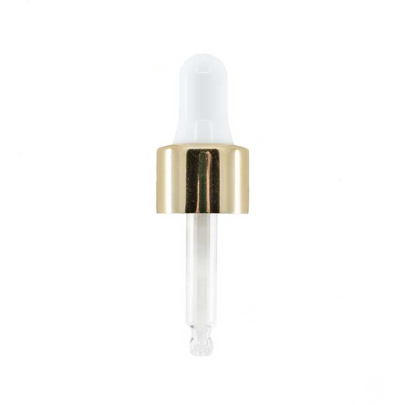 Glas-Tropfer, Gold Weiß, 44 mm