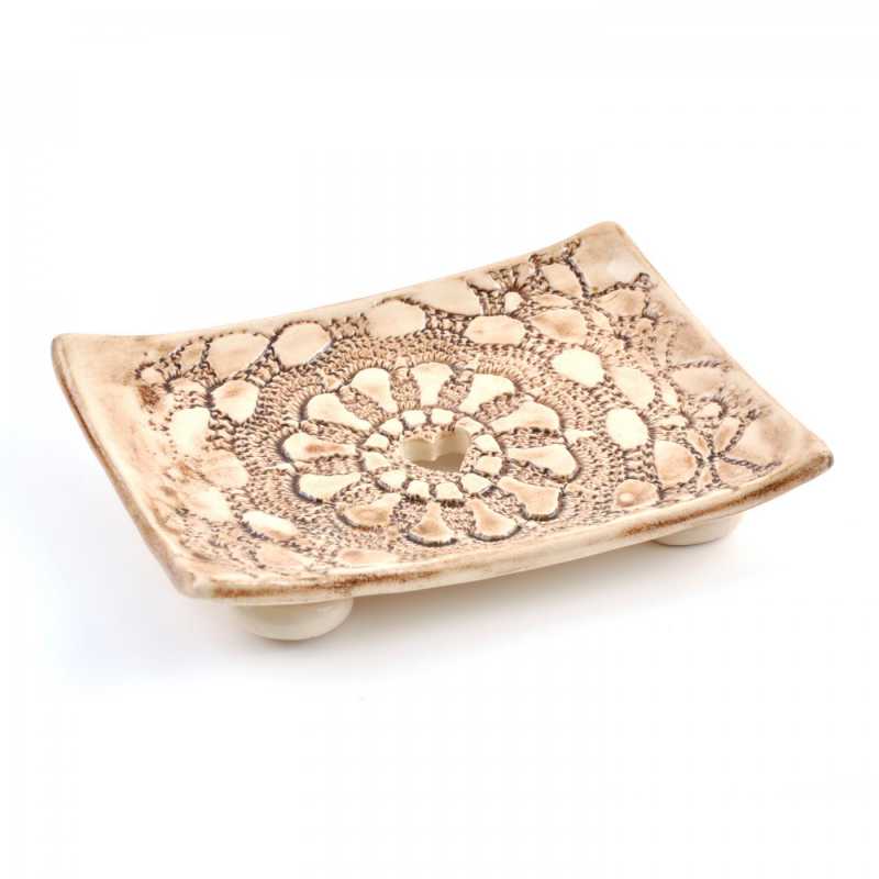 Seifenschale aus Keramik, Spitze