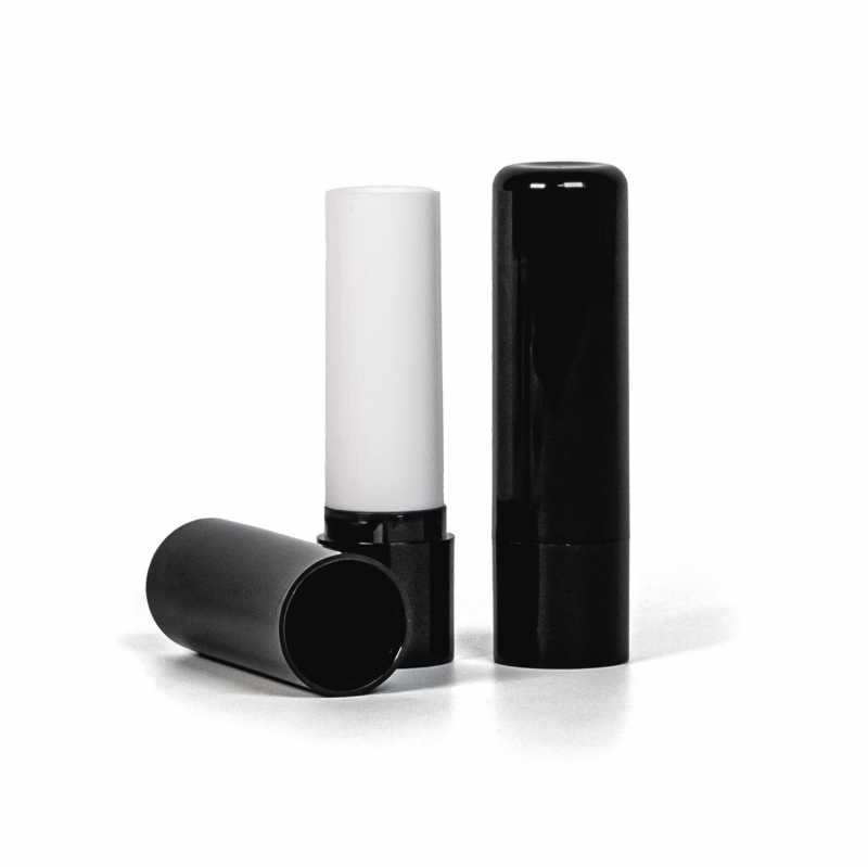 Lippenbalsam Twist Up Tube, Total Cover Cap, Schwarz