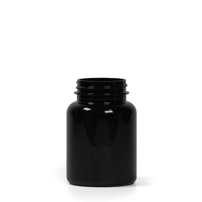 Schwarzes Plastik-Pillenglas, 150 ml