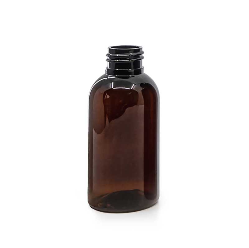 Bernsteinfarbene Kunststoffflasche, 24/410, 100 ml