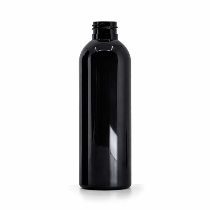 Schwarze glänzende Kunststoffflasche 24/410 200 ml 224 Stk ohne Verschluss