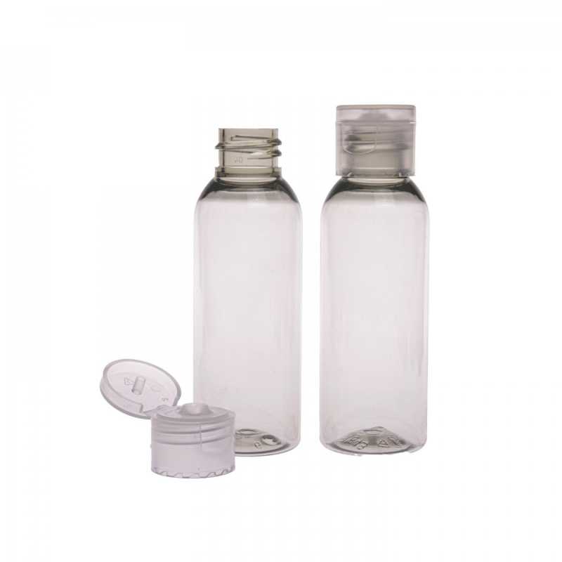Recycelte Plastikflasche mit Flip Top, 50 ml