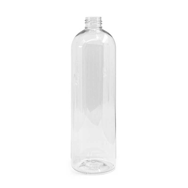 Abgerundete klare Kunststoffflasche, 24/410, 500 ml