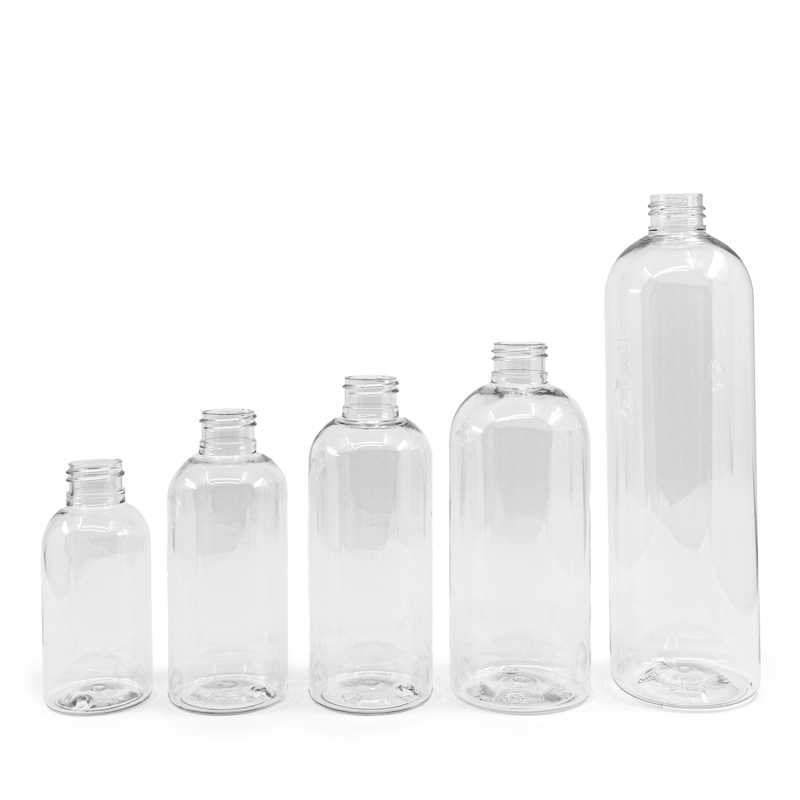 Abgerundete klare Kunststoffflasche 24/410, 300 ml, 264 Stück