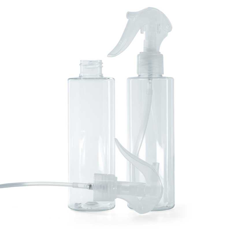 Klare Kunststoffflasche, Mini-Trigger-Spray, transparent, 200 ml