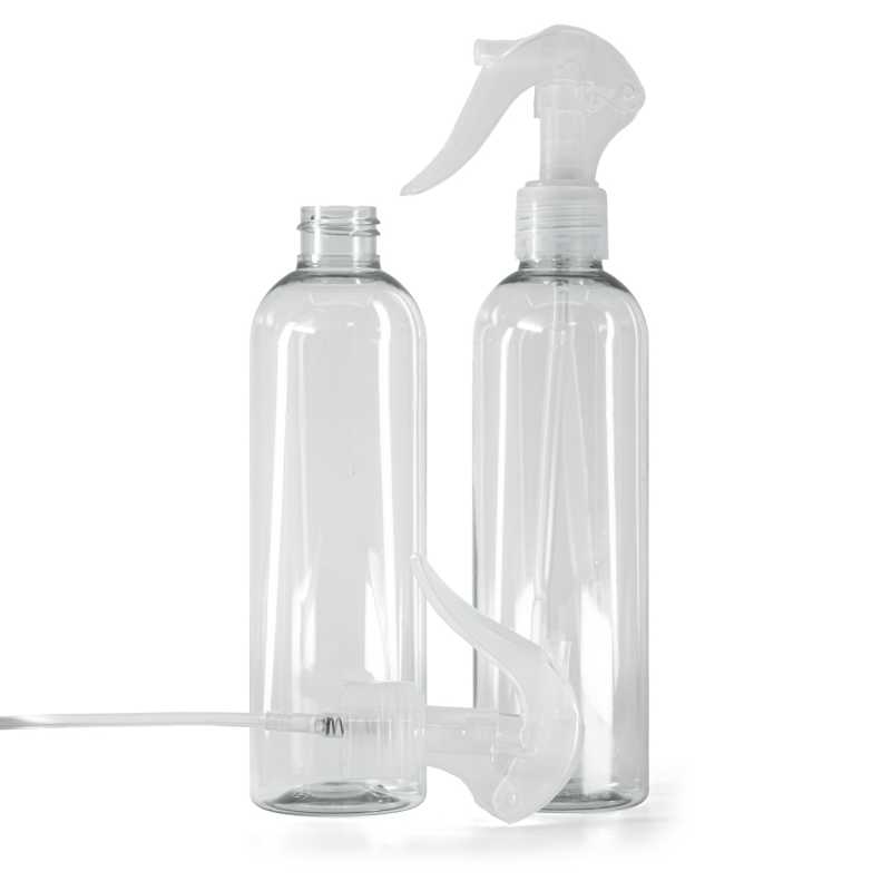 Recycling-Kunststoffflasche, Mini-Trigger-Spray, Transparent, 250 ml