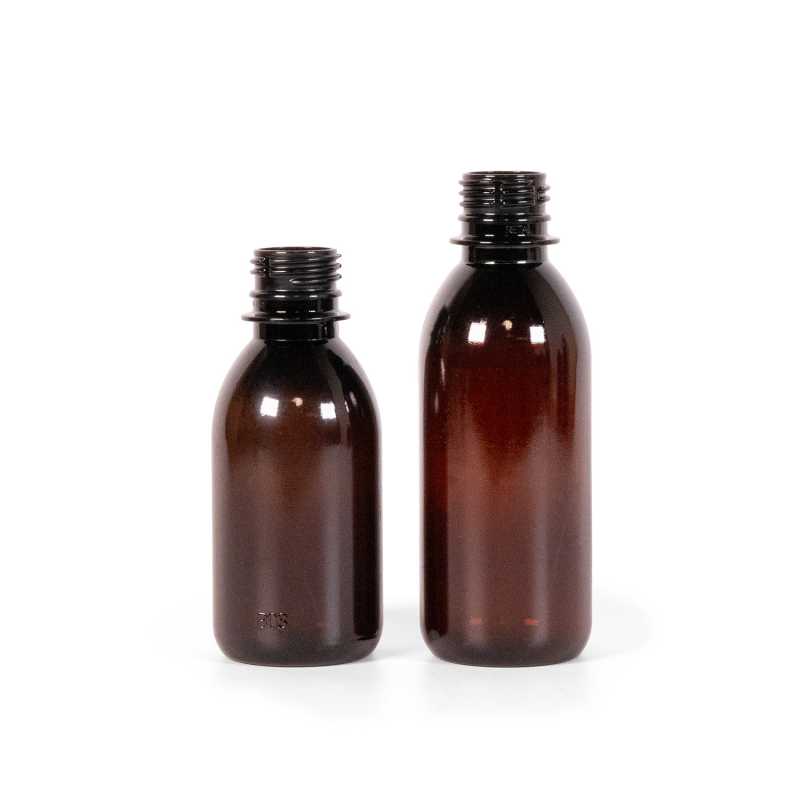 Braune Plastikflasche, 200 ml, 414 Stück