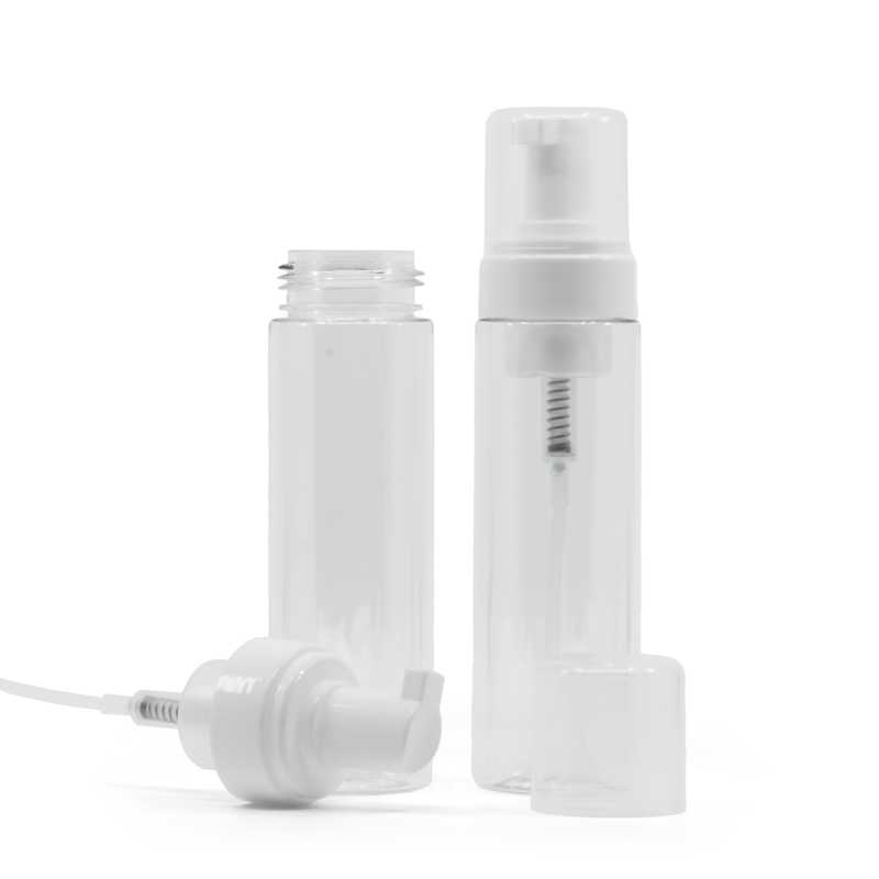 Klare Kunststoff-Schaumstoffflasche, 200 ml