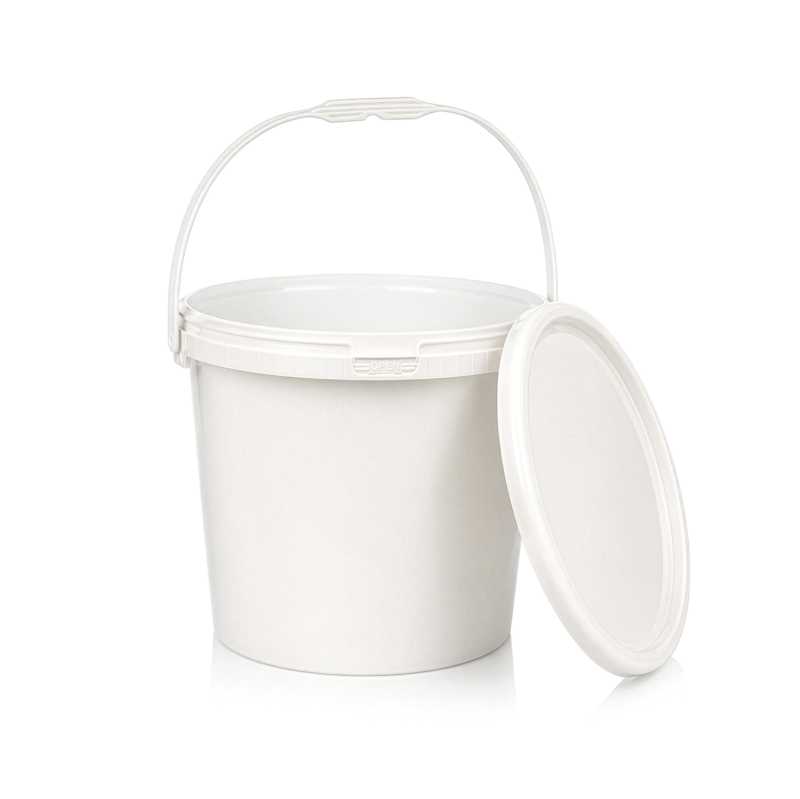 Eimer, Kunststoff, weiß, 20 l, mit Deckel