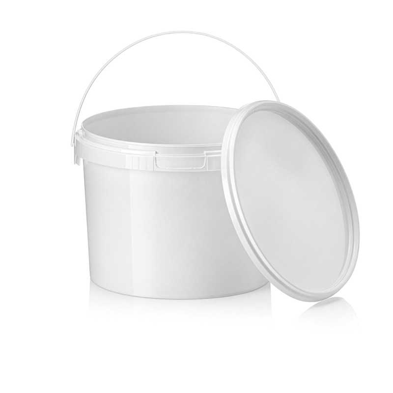 Eimer, Kunststoff, weiß, 2600 ml, mit Deckel