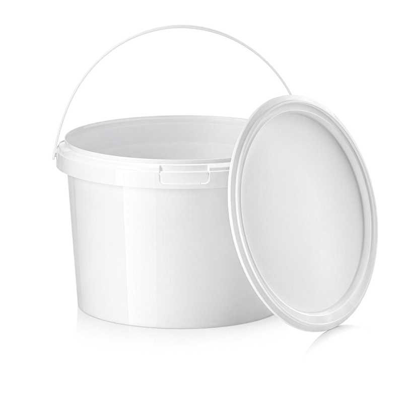 Eimer, Kunststoff, weiß, 5000 ml, mit Deckel