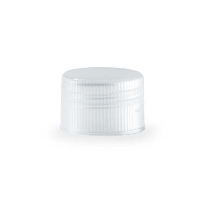 Klare Kunststoffkappe, gerippt, 24/410