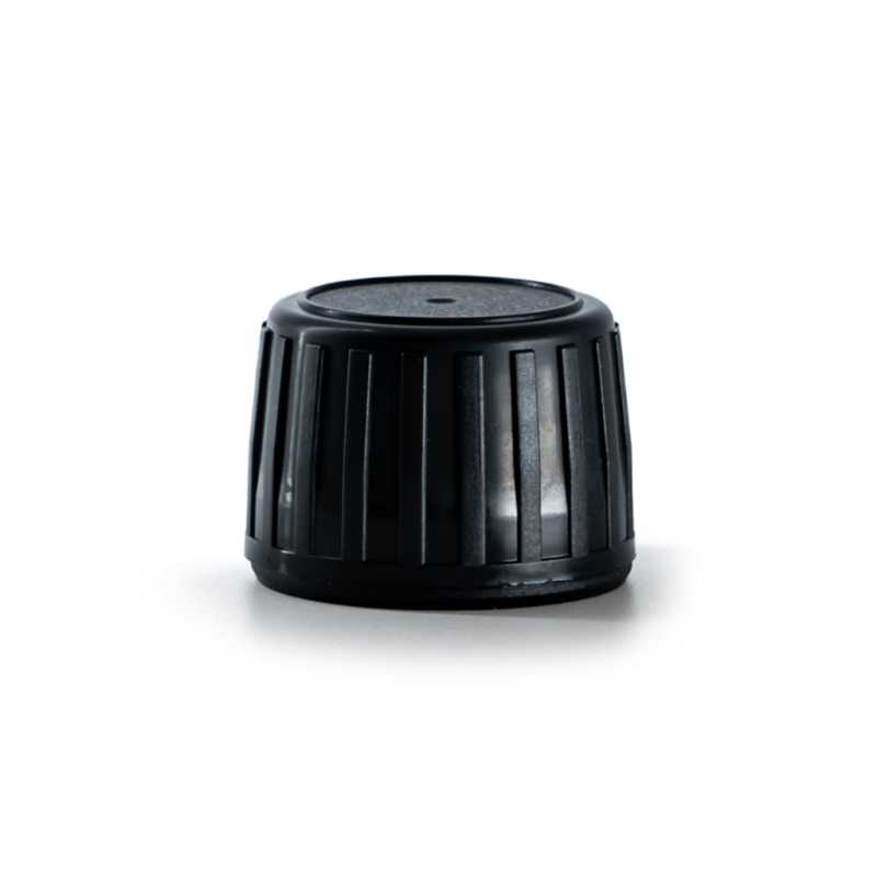 Schwarzer Kunststoffdeckel, 28/410