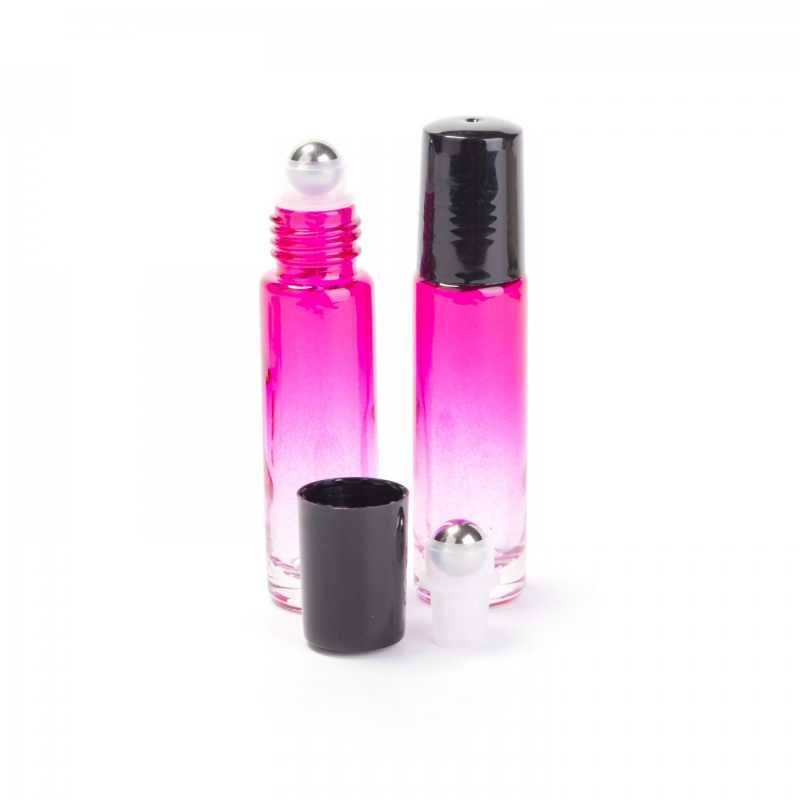 Glas-Roll-On-Flasche, Rosa, 10 ml,