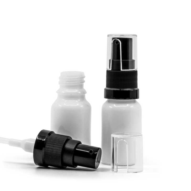 Weißglasflasche, Ölpumpe, 10 ml