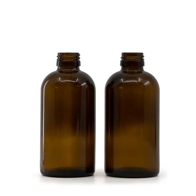 Bernstein Boston Rund Sirup Glasflasche, PP28S, 250 ml, 39 Stück