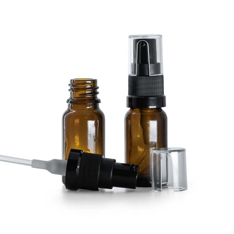 Braunglasflasche, Ölpumpe, 10 ml