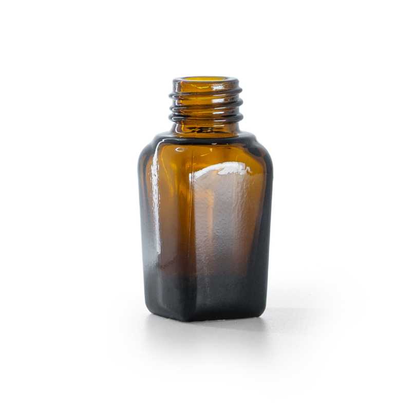 Braunglas-Vierkantflasche, 10 ml, 160 Stück