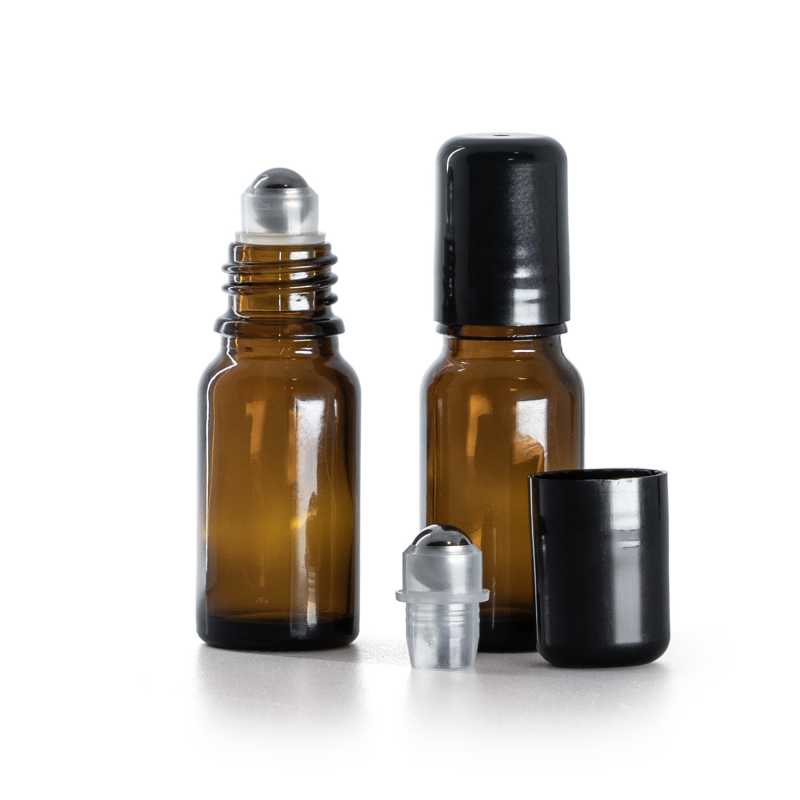 Braunglasflasche mit Roll-On, 10 ml