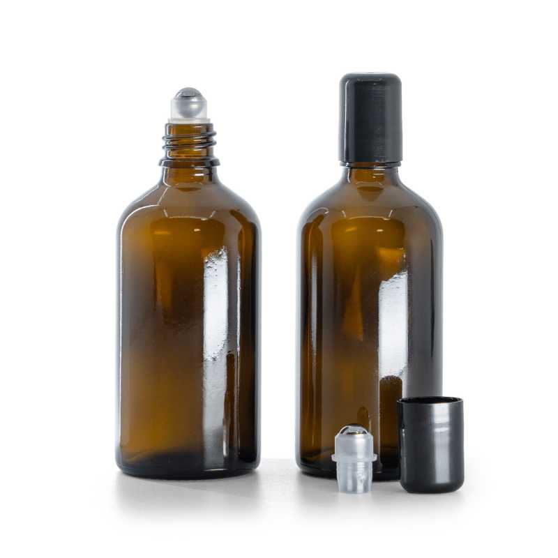 Braunglasflasche mit Roll-On, 100 ml