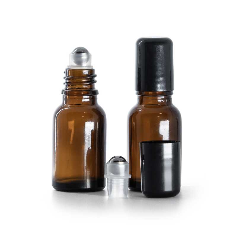 Braunglasflasche mit Roll-On, 15 ml