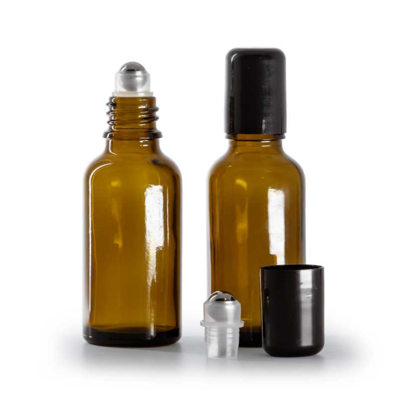 Braunglasflasche mit Roll-On, 30 ml