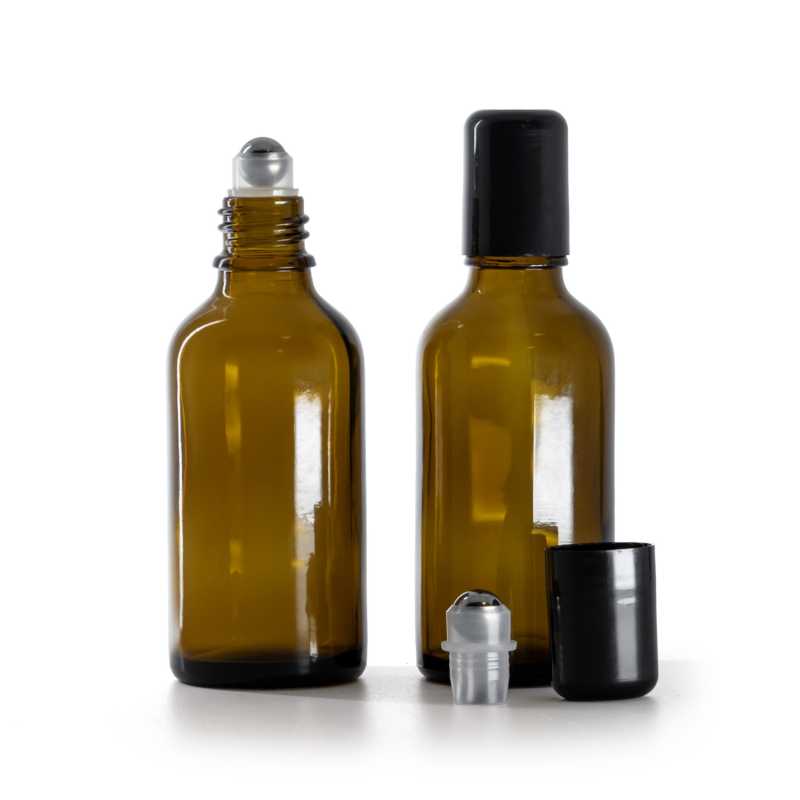 Braunglasflasche mit Roll-On, 50 ml