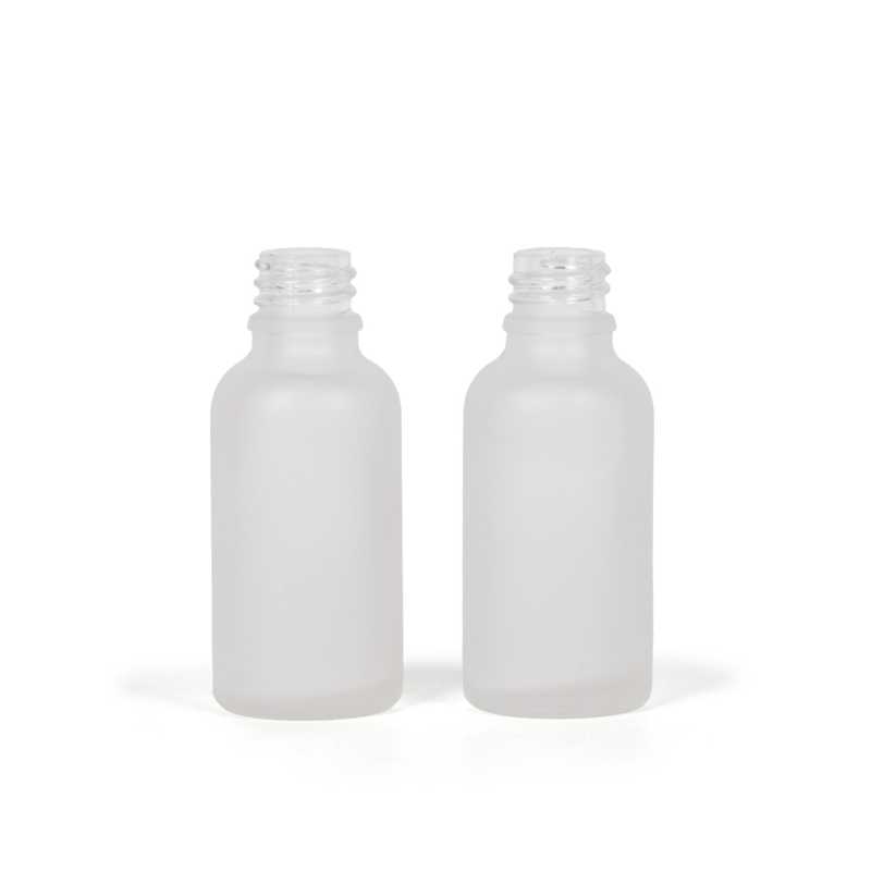 Glasfläschchen, transparent matt, 18 mm, 30 ml, 264 Stück