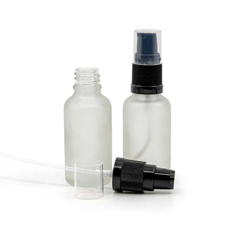 Flasche aus klarem Milchglas, Lotionpumpe, 30 ml