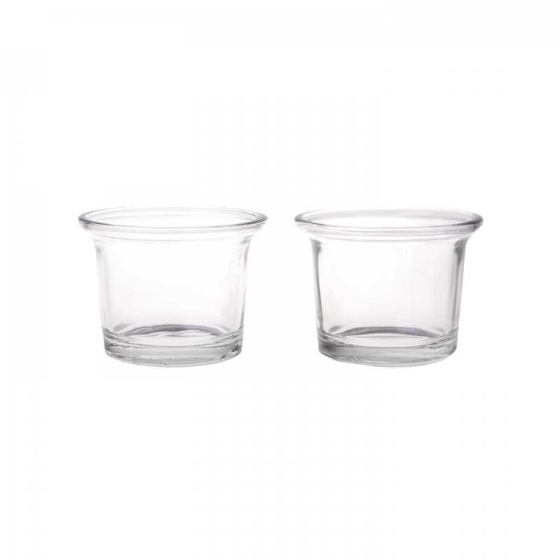 Teelichtbecher aus Glas, 4,5 x 6 cm