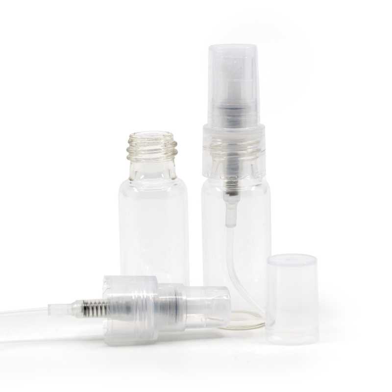 Klare runde Glasflasche, Transparentes Spray, 6 ml