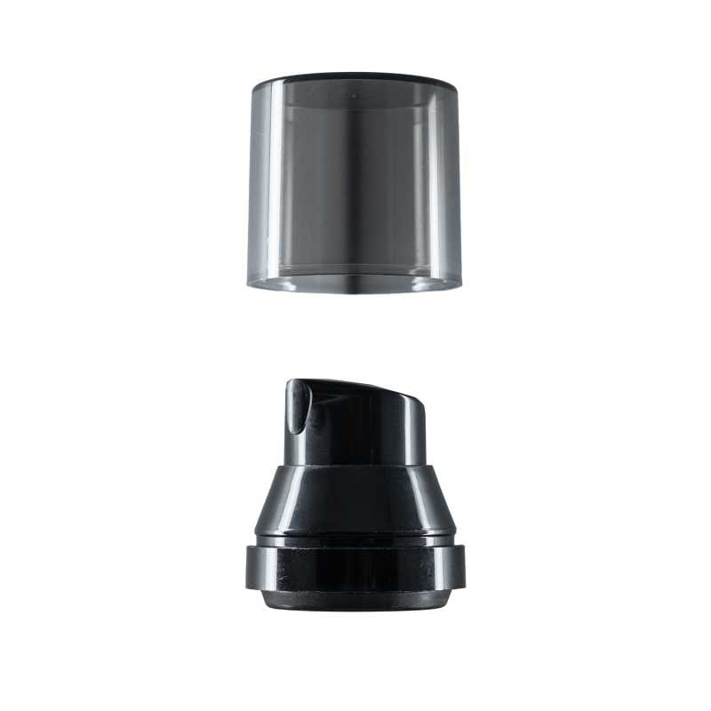 Schwarze Überkappe für Airless-Fläschchen, 30/50 ml